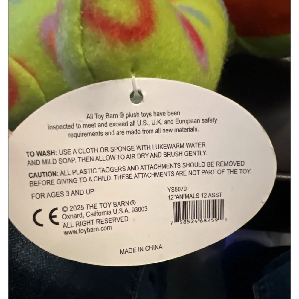 Toy Barn Plush Frog Green Polka Dot‎ Stuffed Animal Toy NWT